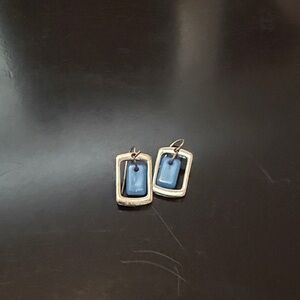 Elegant Blue and Silver Earrings